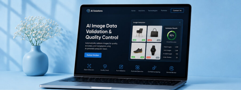 AI image data validation dashboard